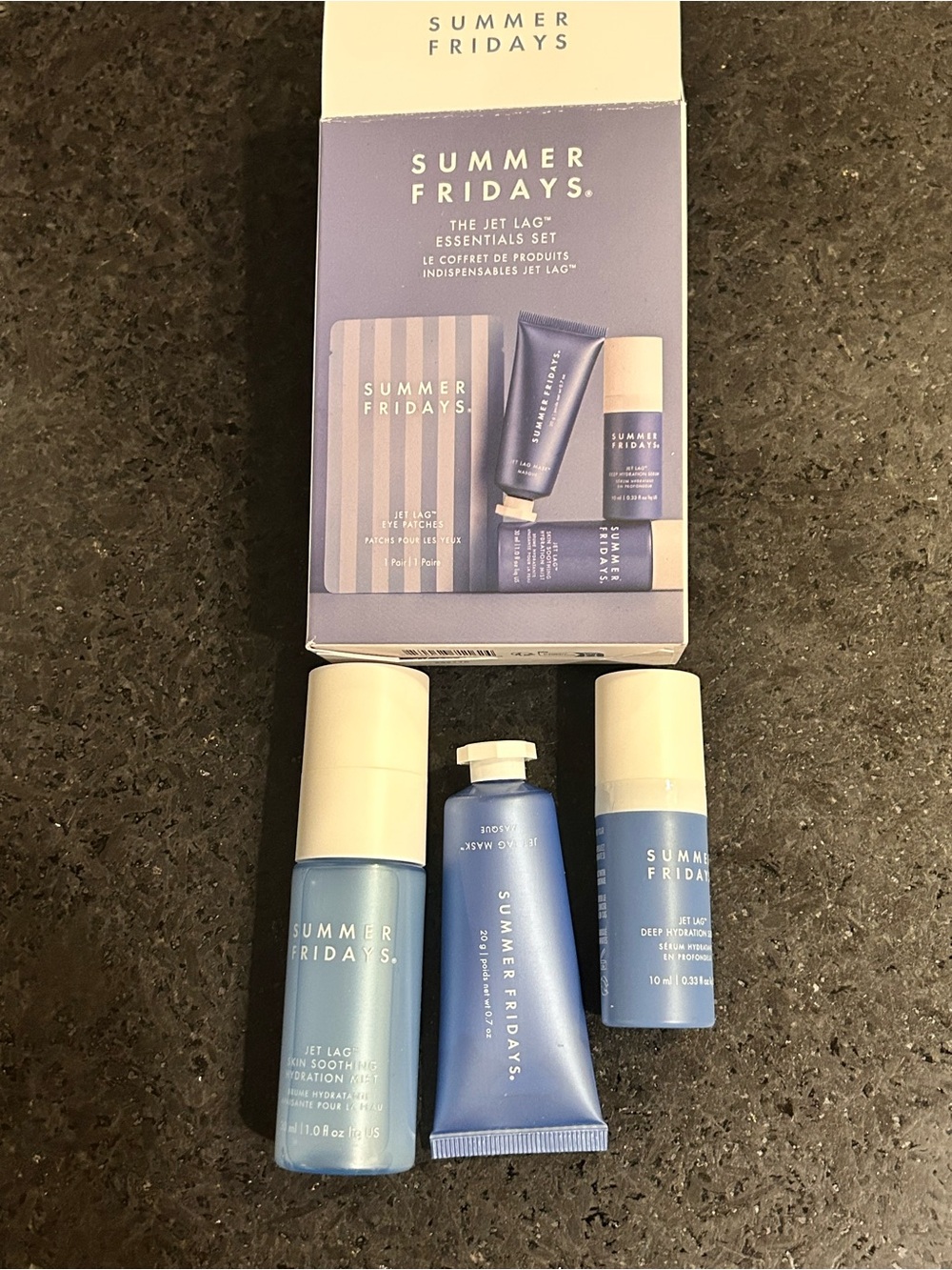 Summer Fridays Jet Lag Essentials 3-Piece Travel Set New Unused